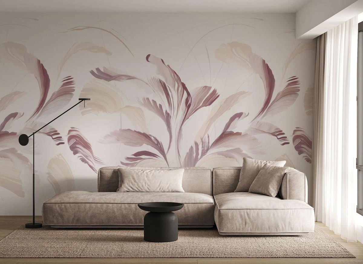 Swirl Wallpaper - Plum
